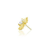 14kt Gold Heartbreak White CZ Threadless End