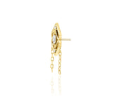 14kt Yellow Gold Iris White CZ Threadless End