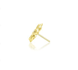 14kt Gold Chloe White CZ Threadless End