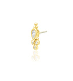 14kt Yellow Gold Ramona White CZ Threadless End
