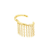 14K Gold Skylar Hinged Segment Ring with Chains