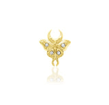 14kt Gold Luna White CZ Threadless End