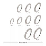 14K Gold 3-Row CZ Clicker (2 colors)