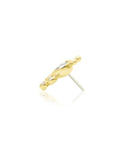 14kt Yellow Gold Ramona White CZ Threadless End