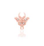 14kt Gold Luna White CZ Threadless End