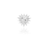 14kt Gold Heartbreak White CZ Threadless End