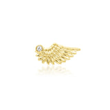 14kt Gold Athena White CZ Threadless End