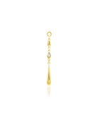 14kt Gold Rebecca White CZ Charm