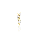 14kt Yellow Gold Kimber White CZ Threadless End