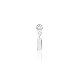 14kt Gold Jojo White CZ Threadless End