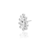 14kt White Gold Raya White CZ Threadless End