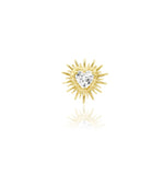14kt Gold Heartbreak White CZ Threadless End
