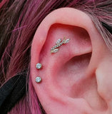 14kt Yellow Gold Kimber White CZ Threadless End