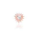14kt Gold Heartbreak White CZ Threadless End