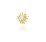 14kt Gold Heartbreak White CZ Threadless End