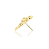 14kt Gold Luna White CZ Threadless End