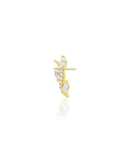 14kt Yellow Gold Kimber White CZ Threadless End