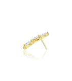 14kt Yellow Gold Kimber White CZ Threadless End