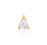 14kt Gold Griselda White CZ Threadless End