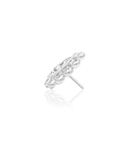 14kt White Gold Raya White CZ Threadless End