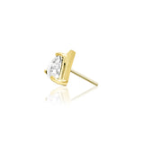 14kt Gold Griselda White CZ Threadless End