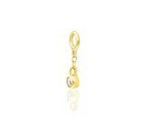 14kt Yellow Gold Olga White CZ Charm