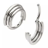 Titanium Triple Stacked Side Facing Clicker