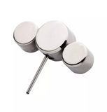 Titanium Threadless Bezel Set 3-CZ Side Facing Top (11 colors)