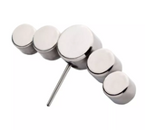 Titanium Threadless Bezel Set 5-CZ Side Facing Top (12 colors)
