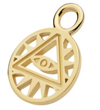 14K Gold All Seeing Eye Charm