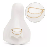 14K Gold 3-Tier Curb Nose Chain (5 lengths)