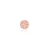 14k Gold Hammered disk Threadless End