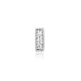 3 Gem Milgrain Cz Bar - Threadless End