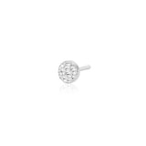 14k Gold Hammered disk Threadless End