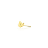 14k Gold Croissant Threadless End