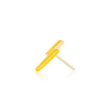 14k Gold Lightning Bolt Threadless End