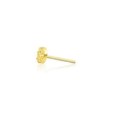 14k Gold Hammered disk Threadless End