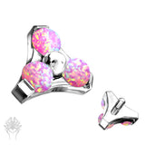 Trinity Flower Opal Int. Threaded Titanium Top (4 colors)