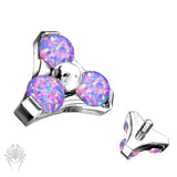 Trinity Flower Opal Int. Threaded Titanium Top (4 colors)
