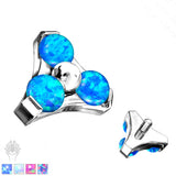 Trinity Flower Opal Int. Threaded Titanium Top (4 colors)