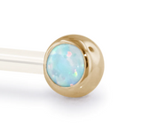 18K Side Set Opal Cabochon Threadless End