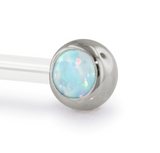 18K Side Set Opal Cabochon Threadless End