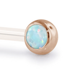 18K Side Set Opal Cabochon Threadless End