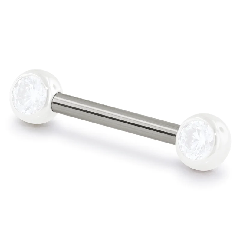 18K Gold Threadless Nipple Bars ARAKNA Body Jewelry