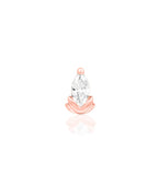 14kt Gold Uma White CZ Threadless End