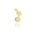 14kt Yellow Gold Starlight White CZ Threadless End