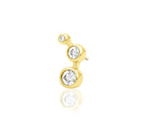 14kt Yellow Gold Starlight White CZ Threadless End