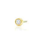 14kt Gold Bezel CZ Threadless End