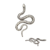Titanium Diamond Pattern Snake Threadless End