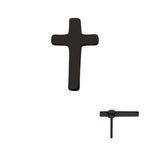 Black PVD Titanium Cross Threadless End